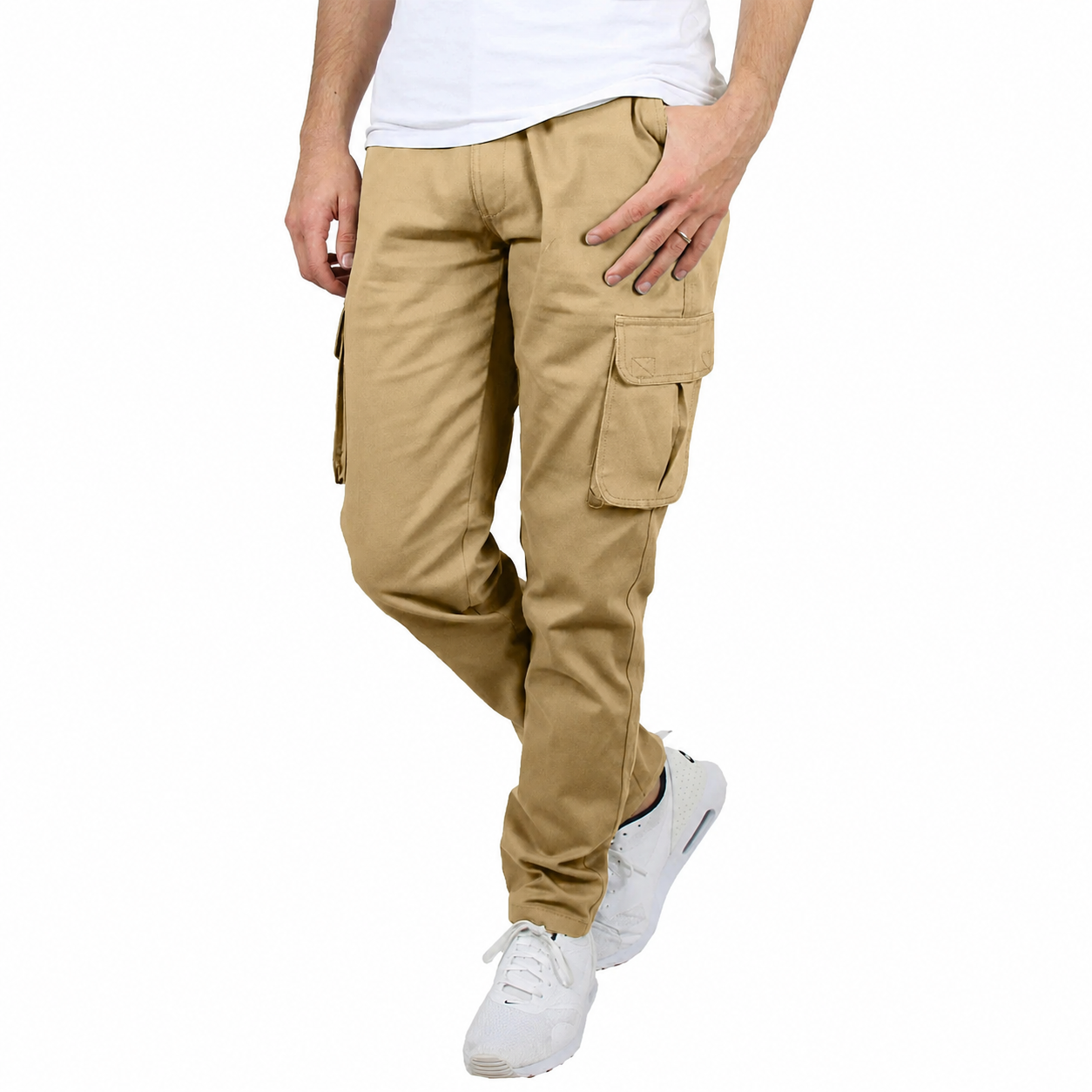Men's Straight-Leg Cargo Work Pants 8-Pack