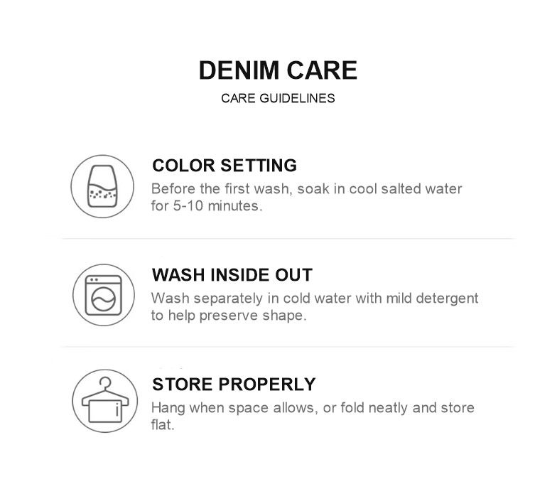 Denim care guide graphic