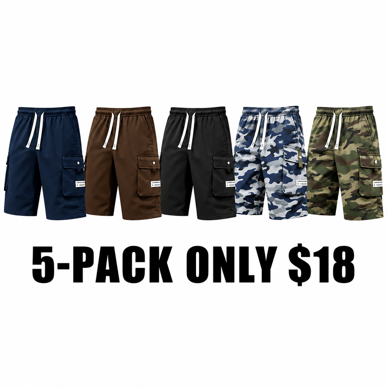Men's Casual Cargo Calf Shorts