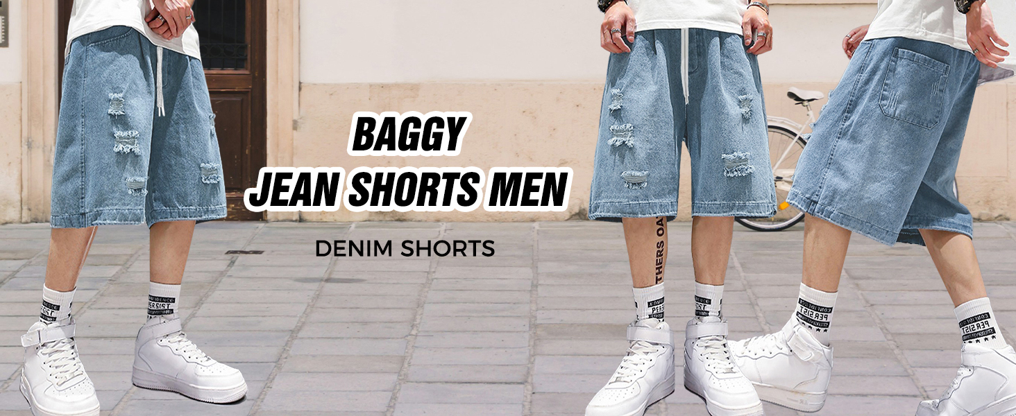 BAGGY JEAN SHORTS MEN