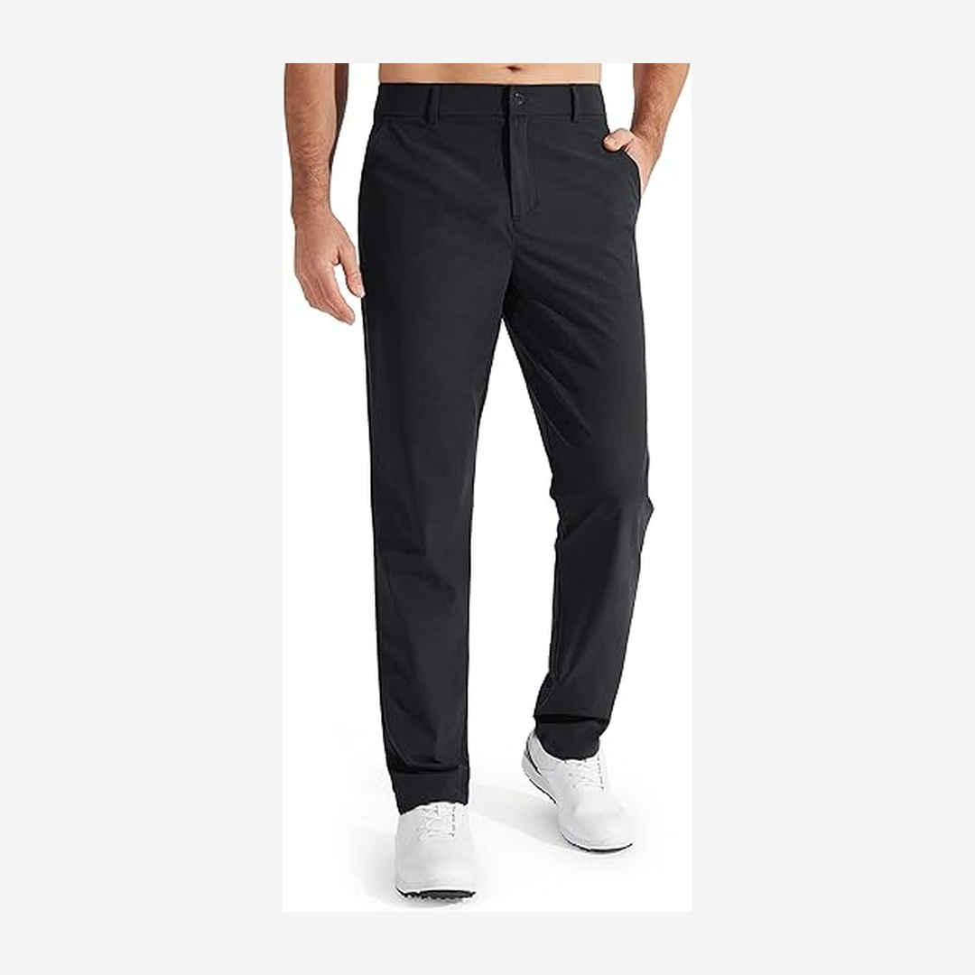Men's Golf Pants, Stretch Work Dress Pants, 30"/32"/34" Quick-drying, Lightweight, Comfortable Casual Pants with Pockets