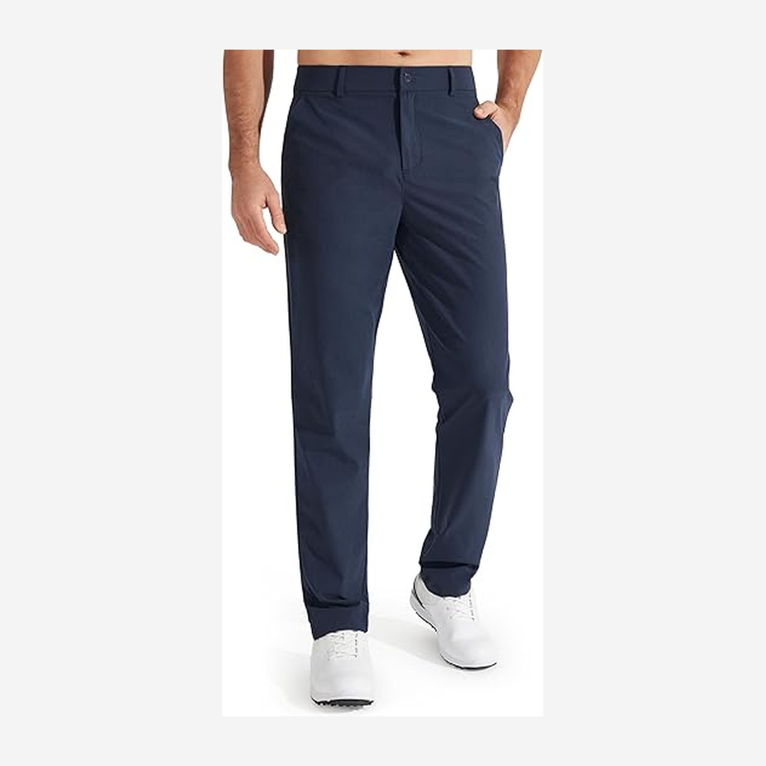 Men's Golf Pants, Stretch Work Dress Pants, 30"/32"/34" Quick-drying, Lightweight, Comfortable Casual Pants with Pockets