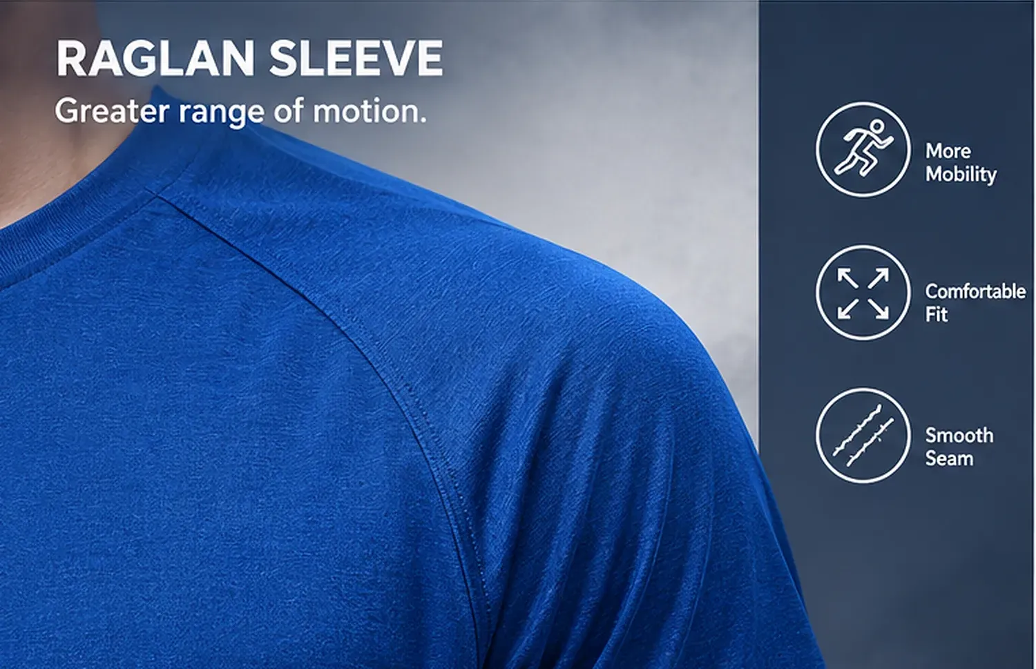 Raglan sleeve detail