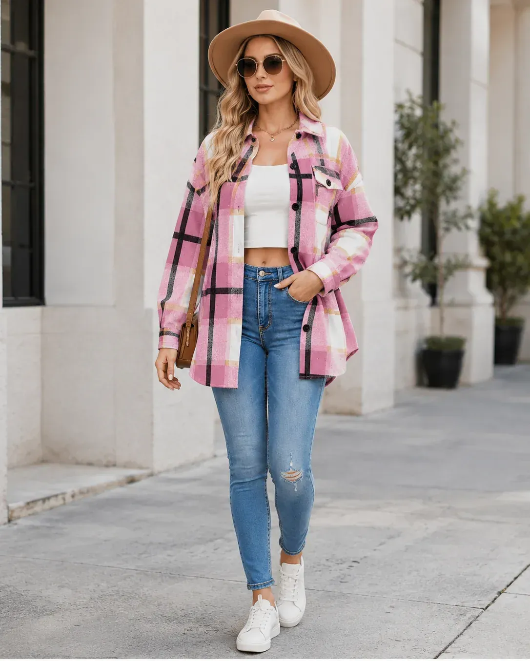 Weekend Ready plaid flannel shirt outfit