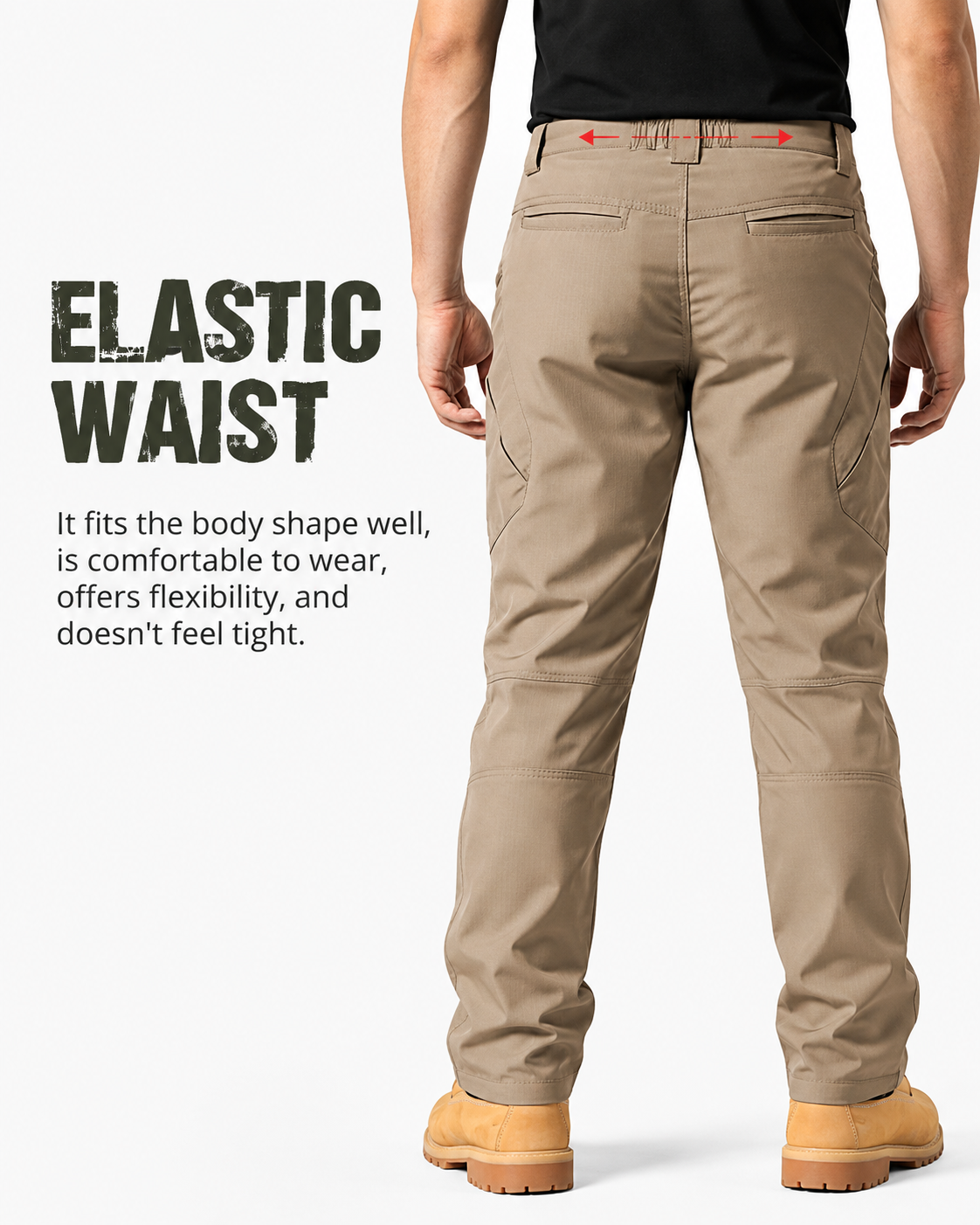 Elasticized back waist