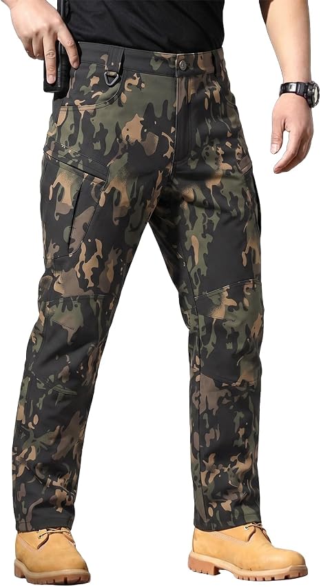 Woodland camo tactical cargo pants