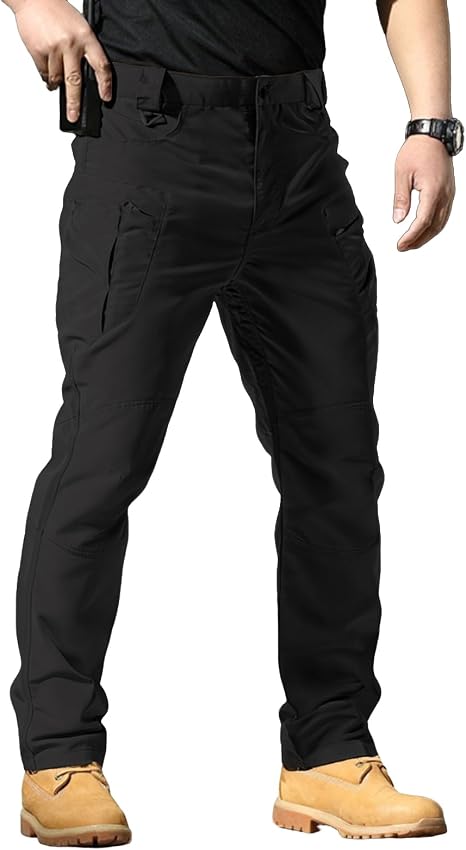 Black tactical cargo pants