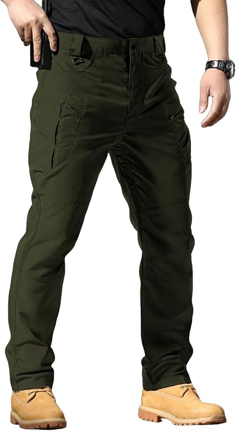 Olive green tactical cargo pants
