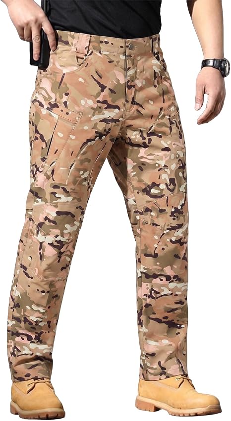 Desert camo tactical cargo pants