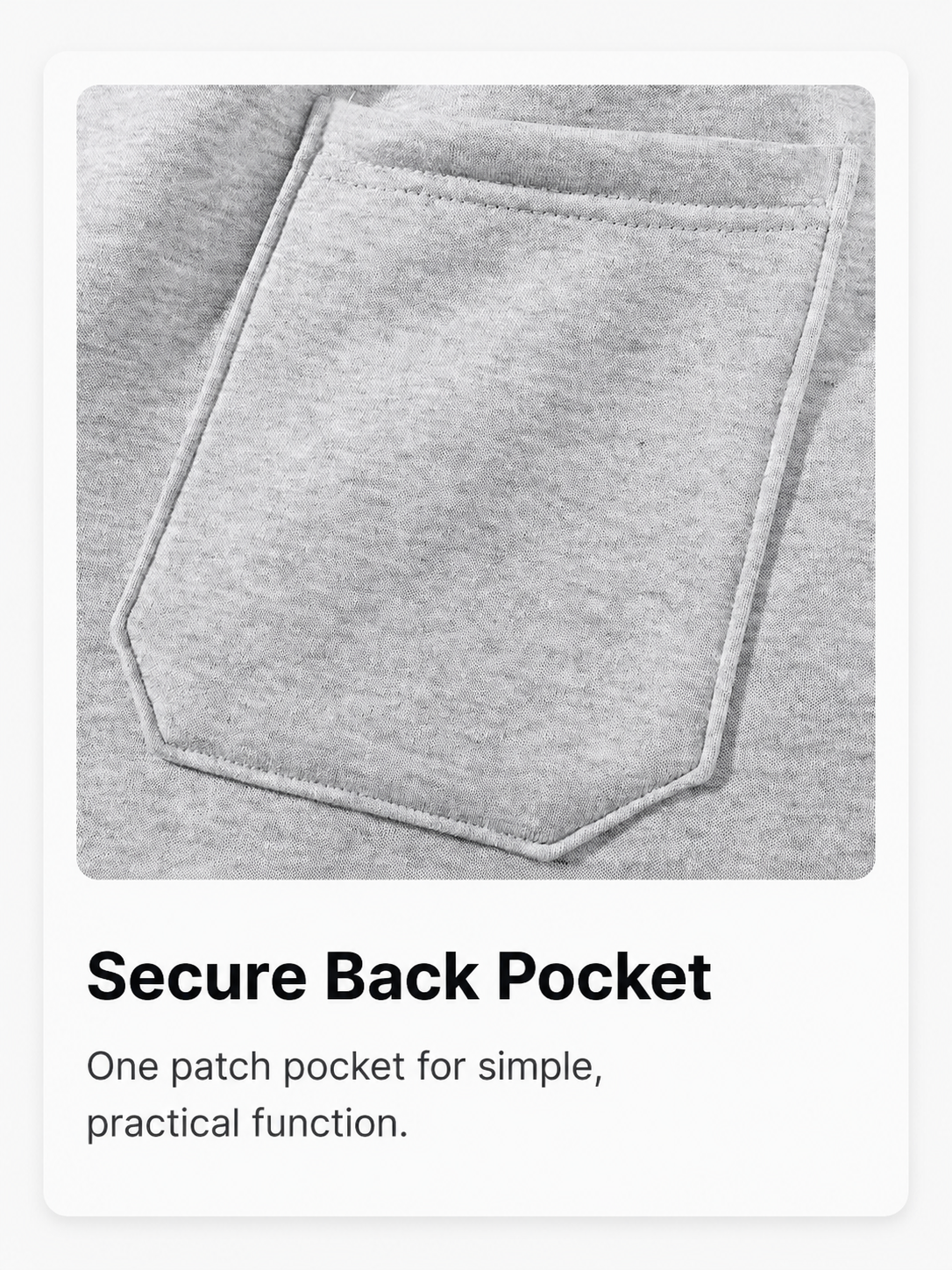 Secure back pocket detail
