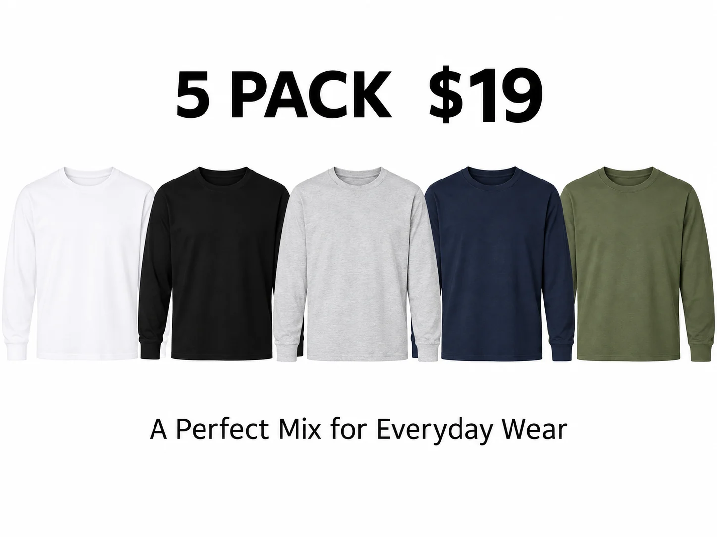 Mixed 5-Pack color assortment