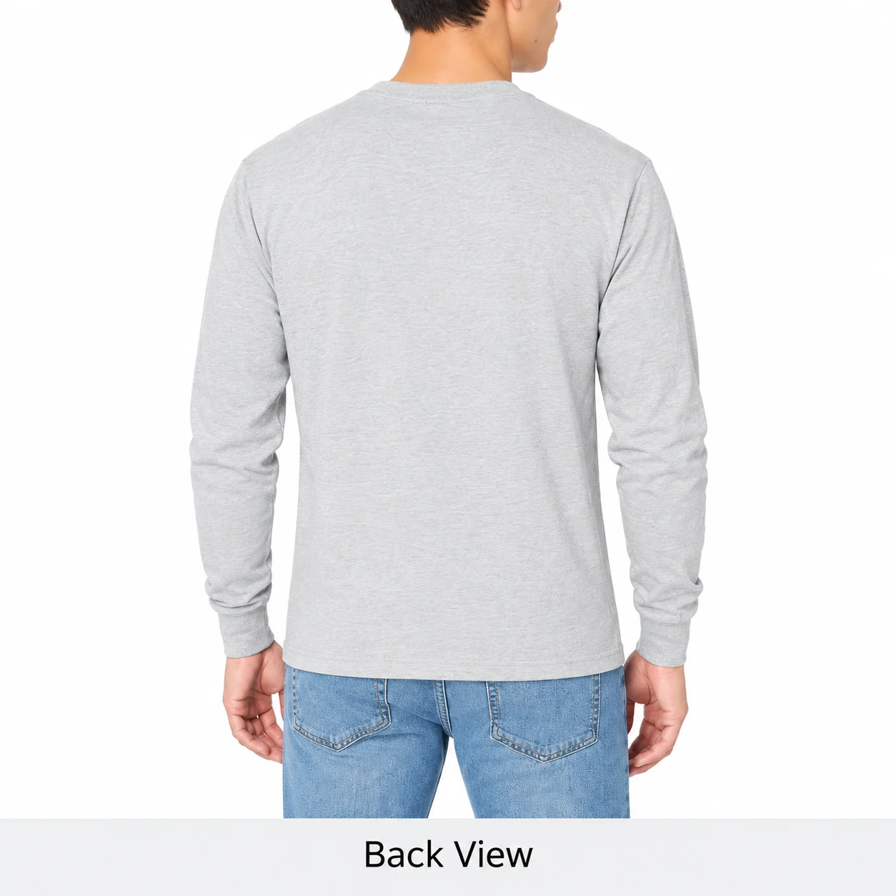 Light Heather Gray back fit view