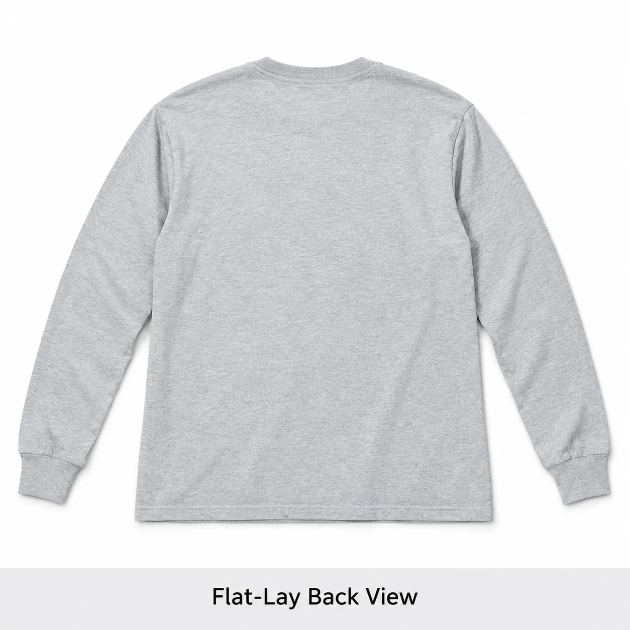 Flat back view of the long-sleeve T-shirt