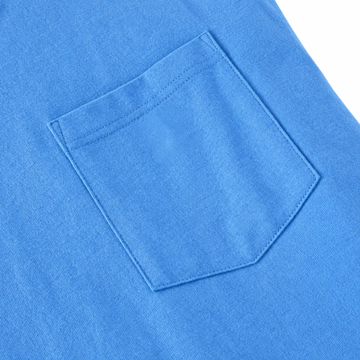 Close-up of chest pocket stitching