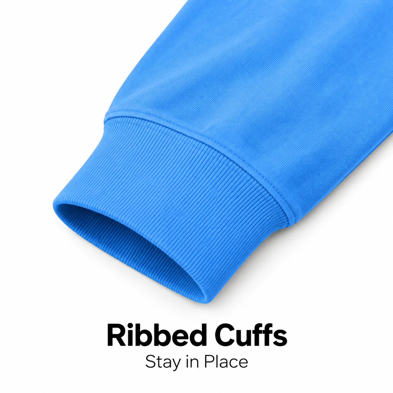 Close-up of ribbed cuffs