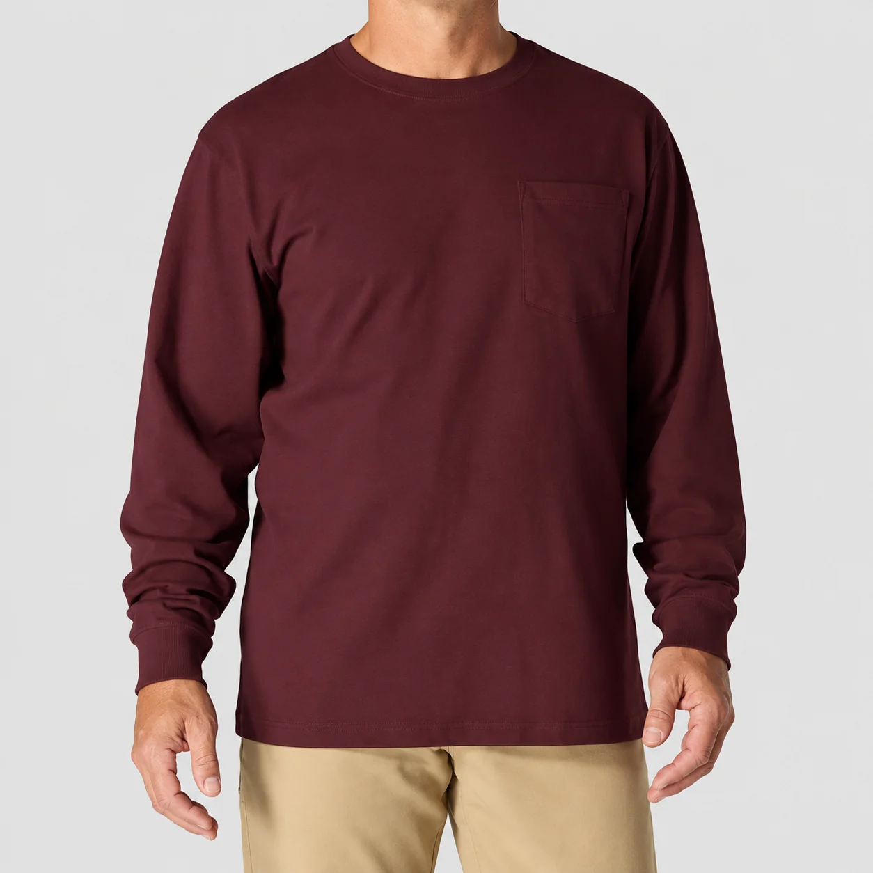 Men's Long-Sleeve Pocket T-Shirt Packs