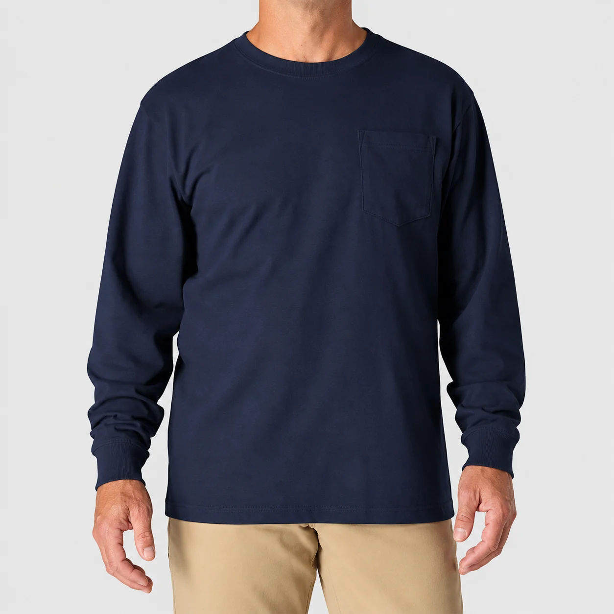 Men's Long-Sleeve Pocket T-Shirt Packs
