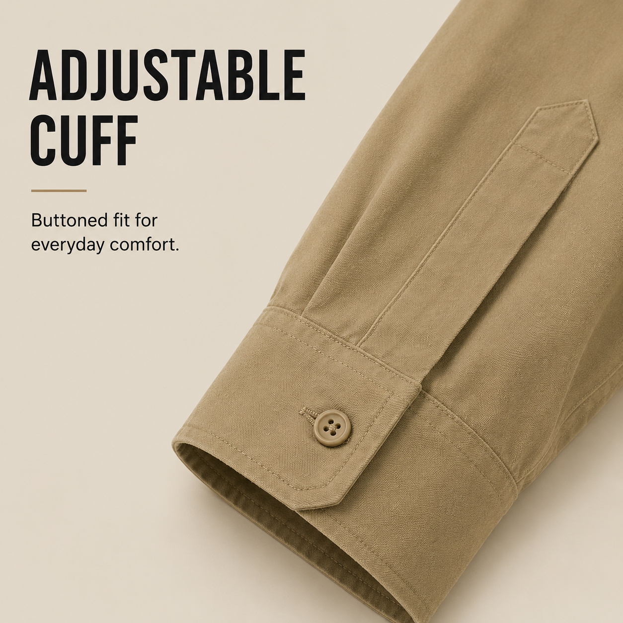 Button cuff detail