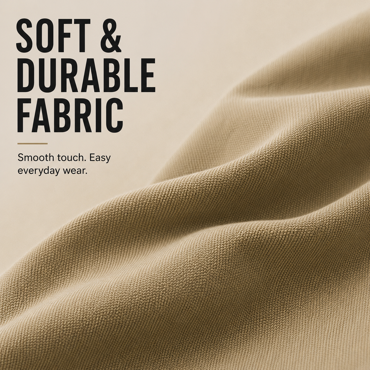 Close view of khaki fabric texture