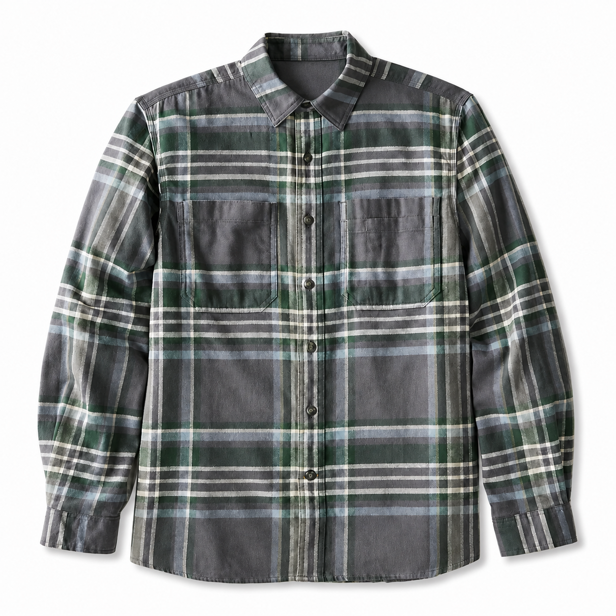 Gray Green Plaid