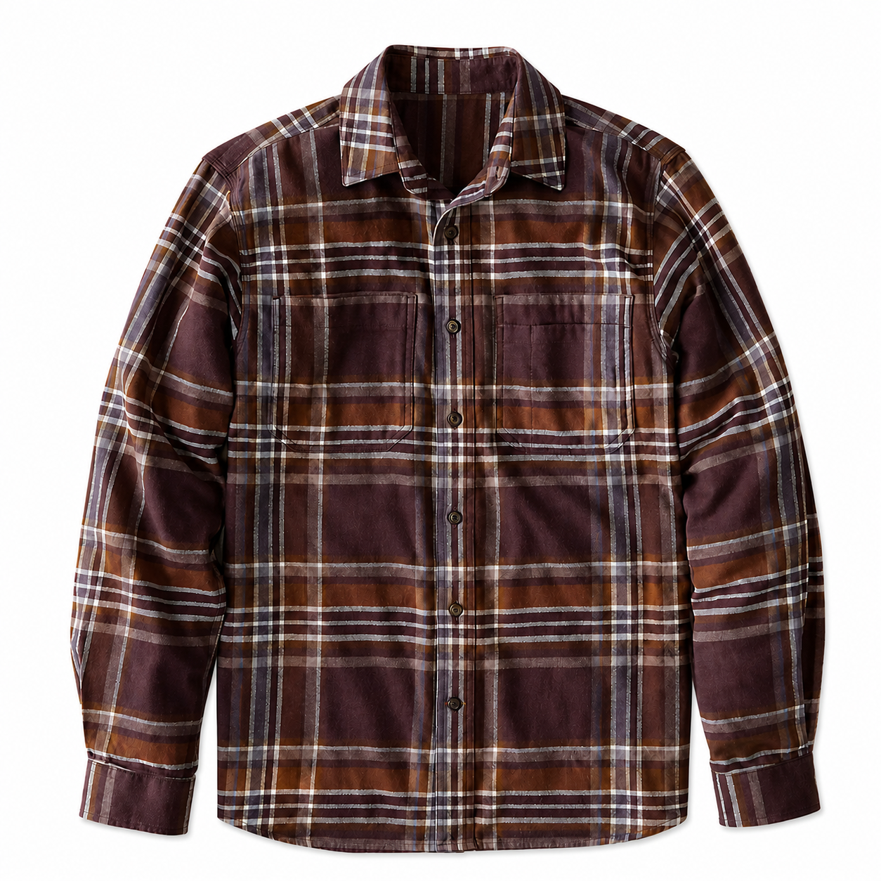 Maroon Brown Plaid