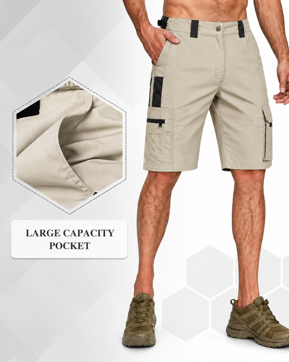 Large pocket detail.