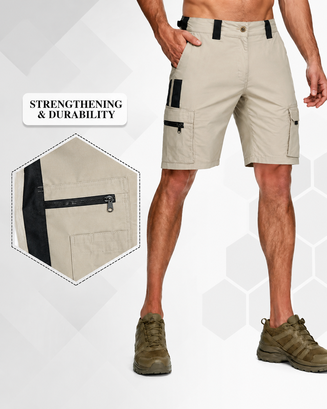 Durable stitching detail.