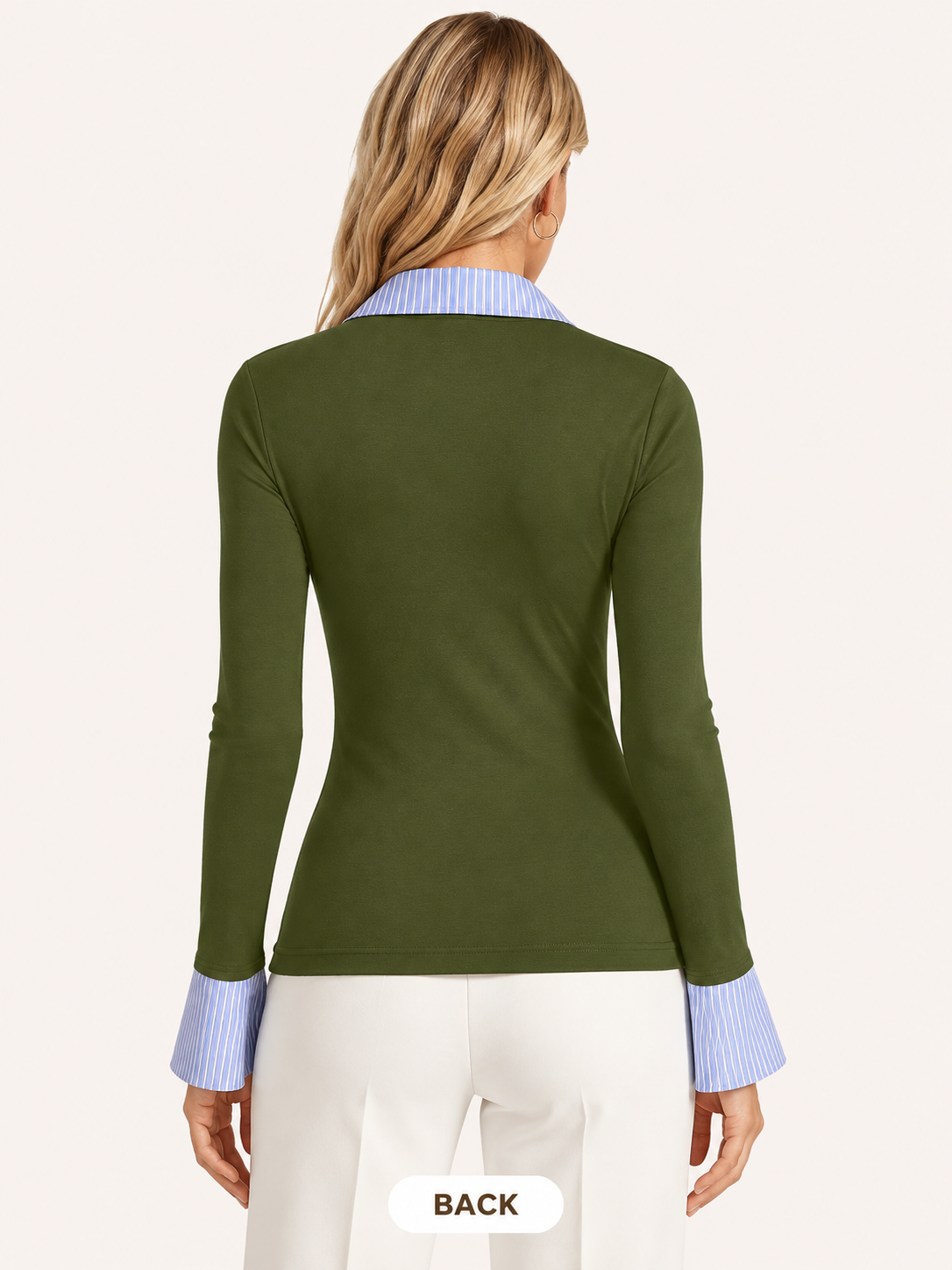 Olive Green back fit view