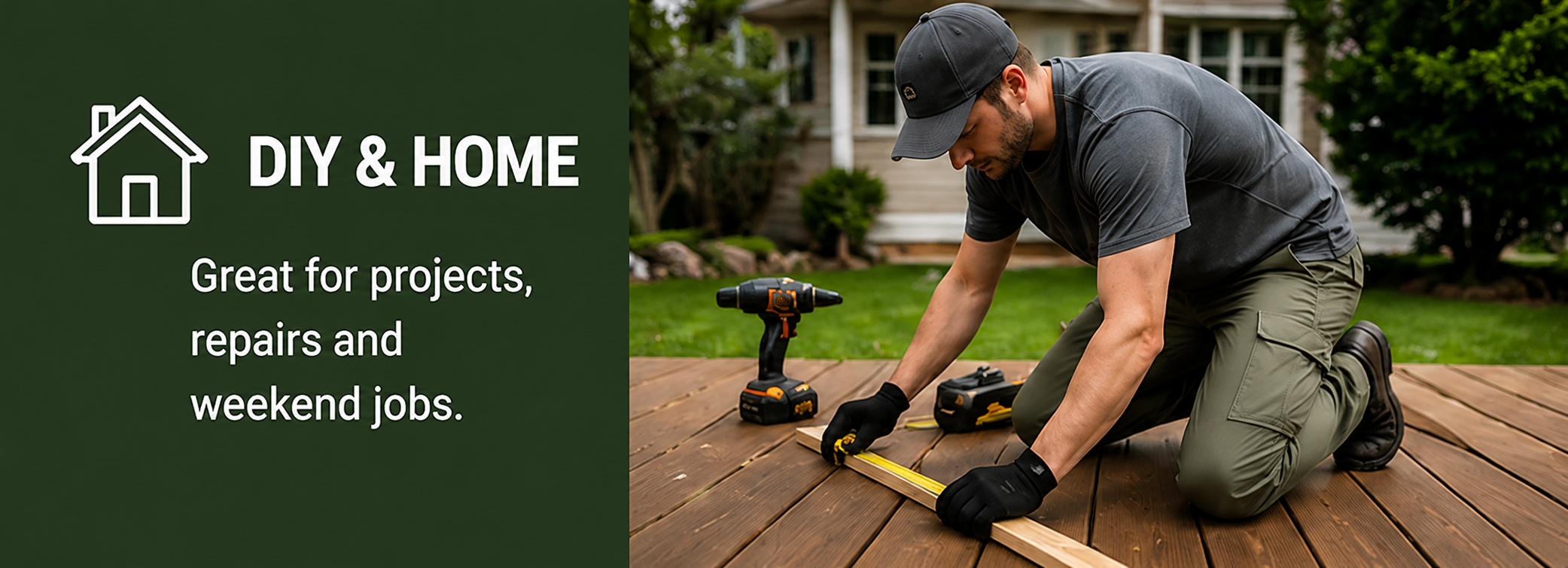 DIY and home setting with work pants