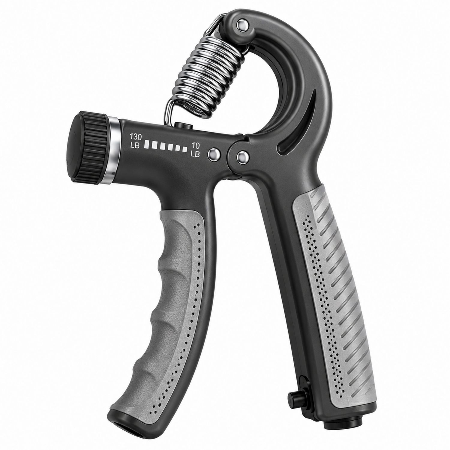 Verstellbarer Handtrainer 10-130LB Schwarz/Grau-Domxiron