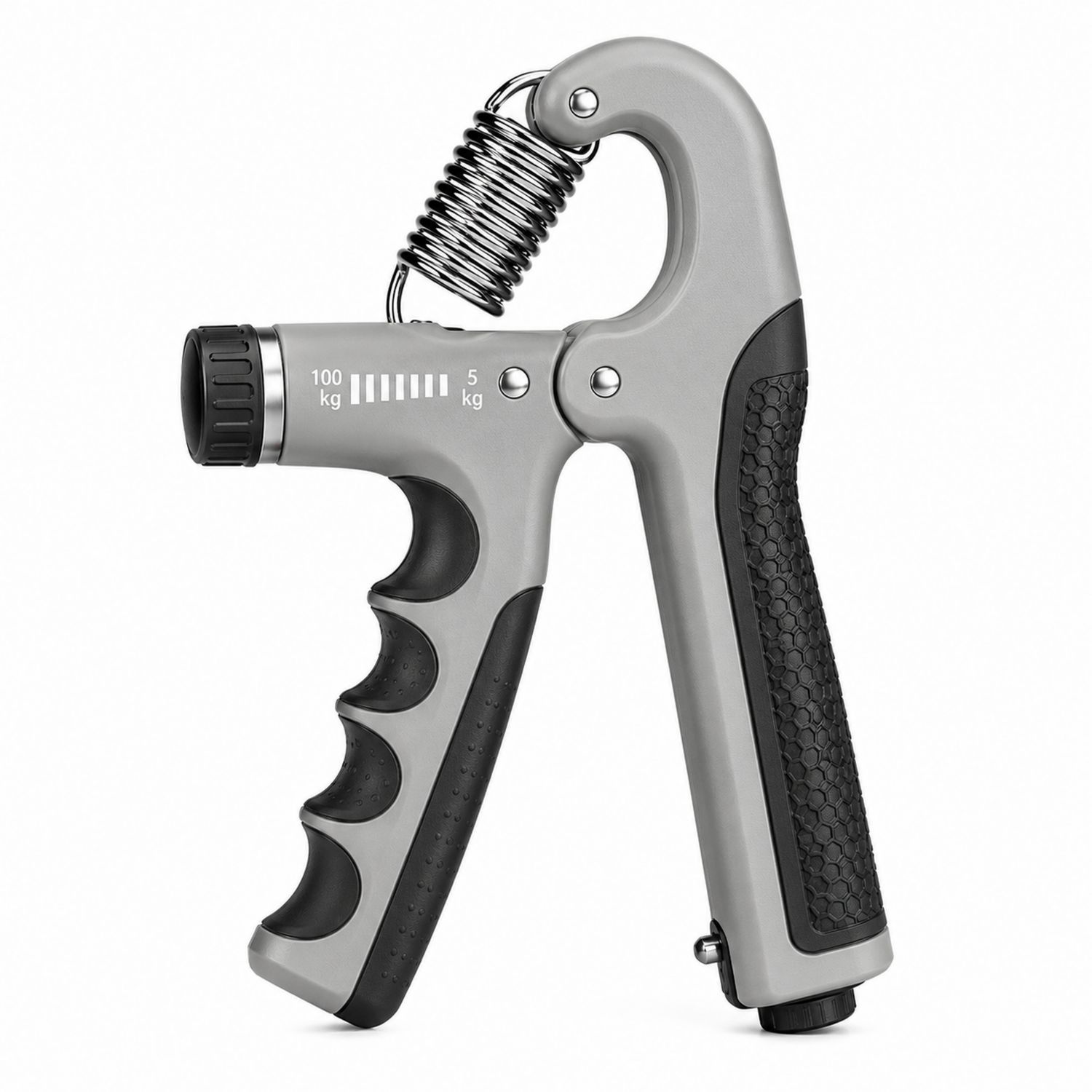 Einstellbarer Handtrainer 5-100kg Schwarz Grau-Domxiron