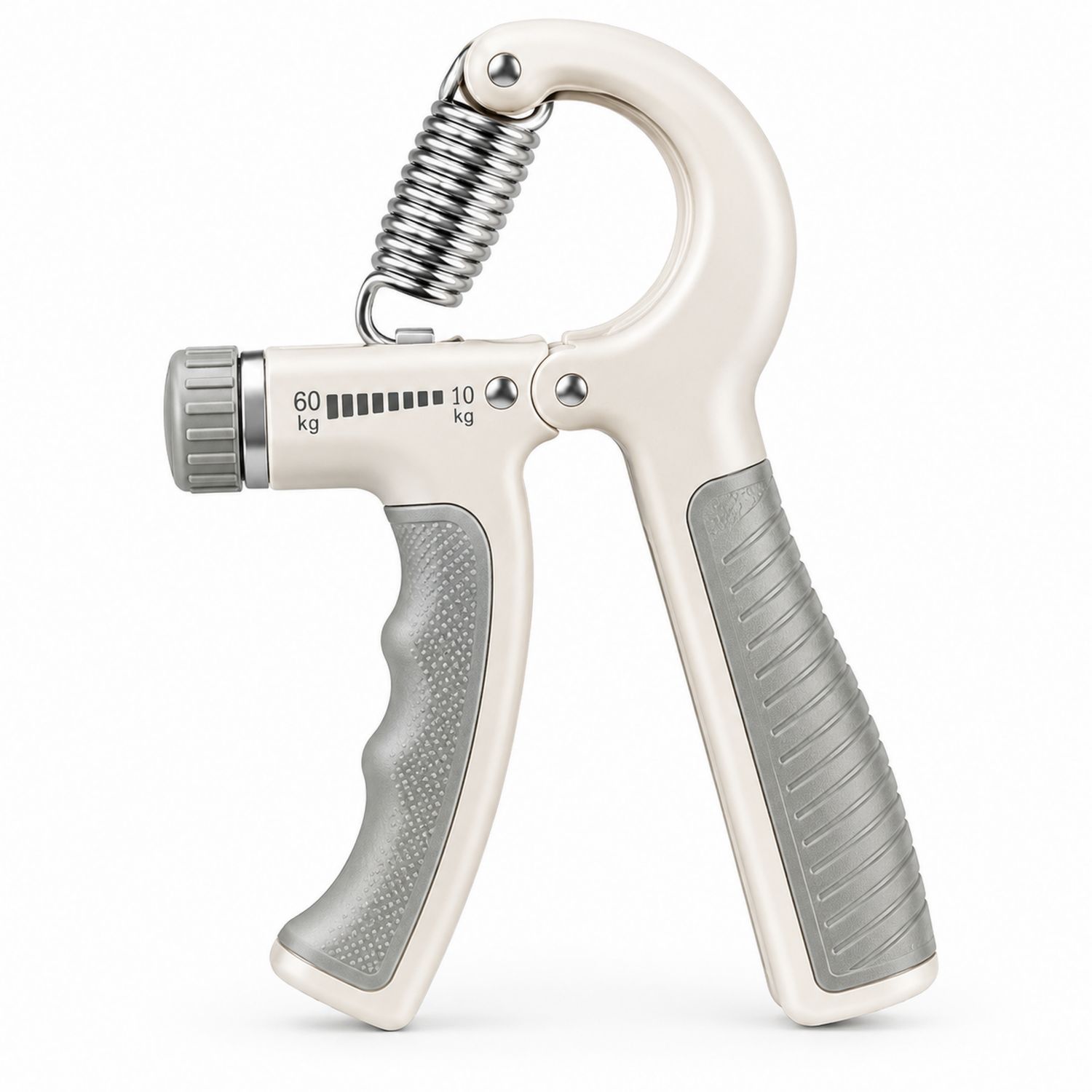 Einstellbarer Handtrainer Creme-Grau 10-60kg-Domxiron