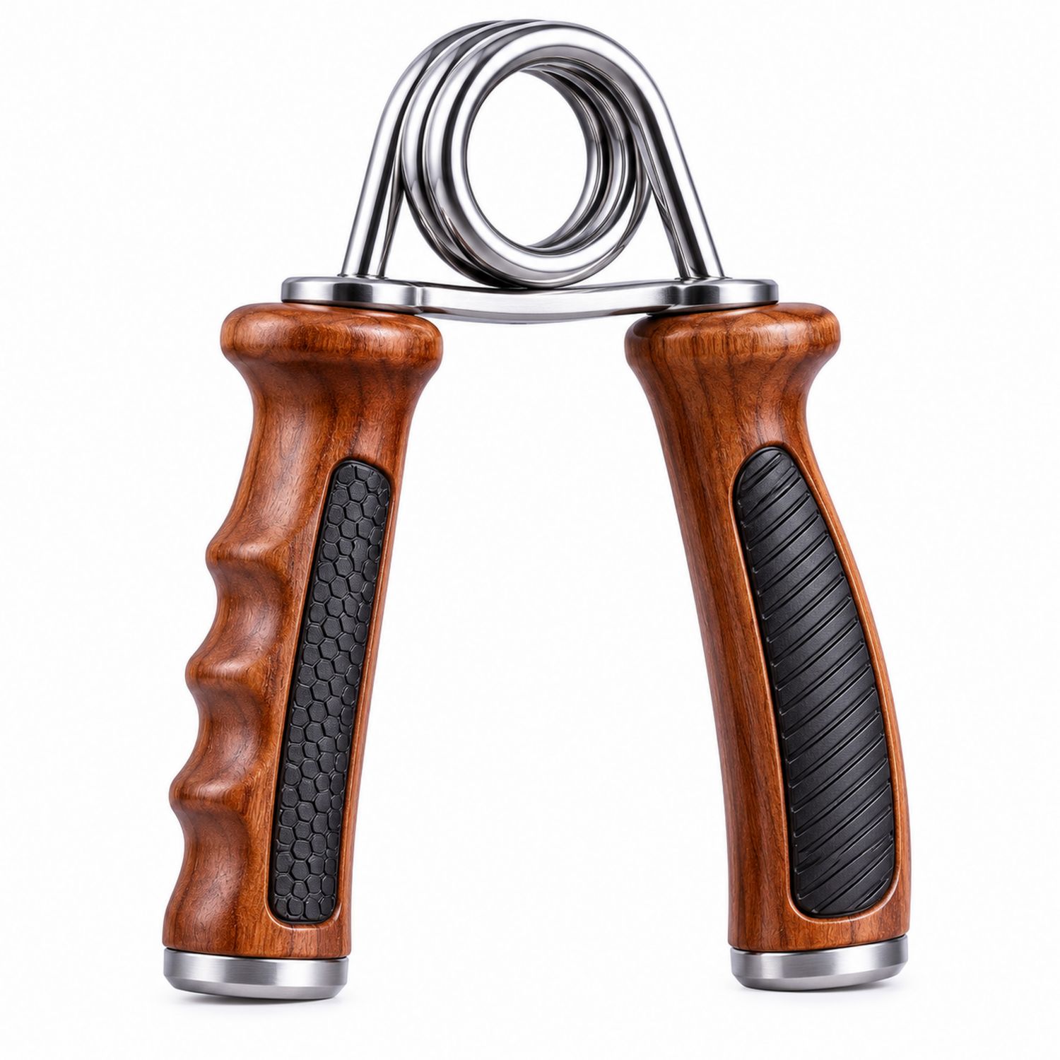 Verstellbarer Handmuskeltrainer mit Holzgriff und schwarzem Design-Domxiron