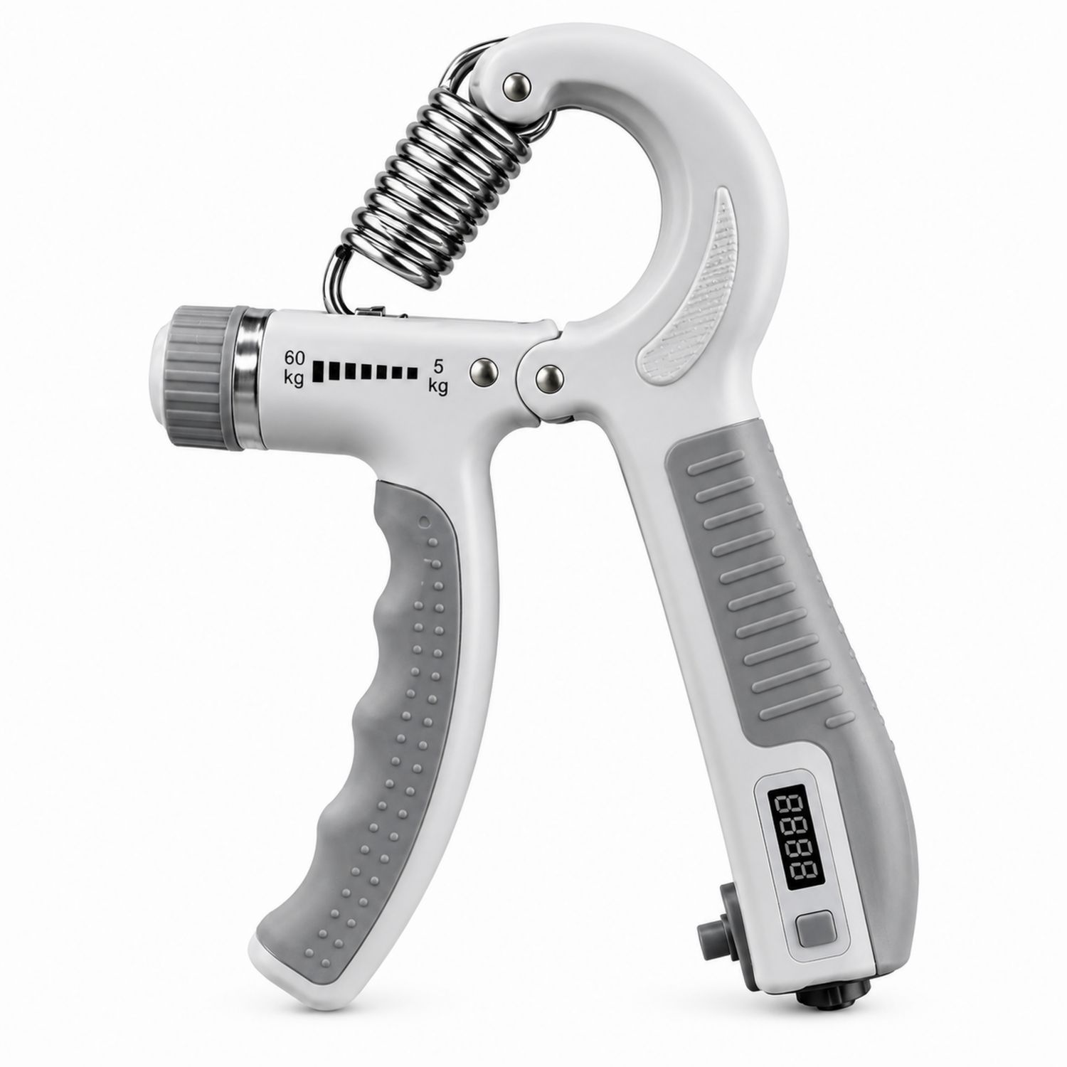 Verstellbarer Handmuskeltrainer 5-60kg mit Zähler Grau-Domxiron