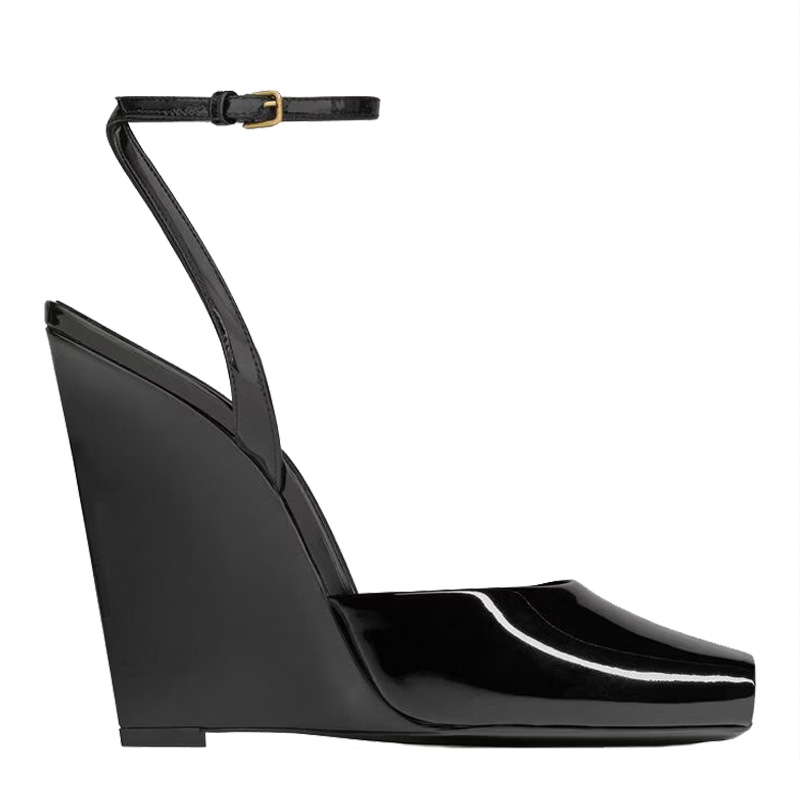 Shoeswoon Peep Toe Ankle Strap Wedge Platform Heels