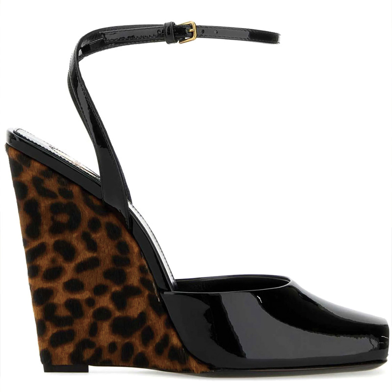 Shoeswoon Peep Toe Ankle Strap Wedge Platform Heels