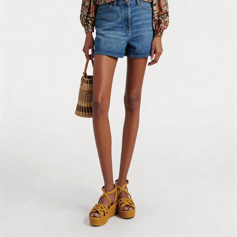 Shoeswoon Yellow Woven Crisscross Ankle Buckle Platform Wedge Sandals