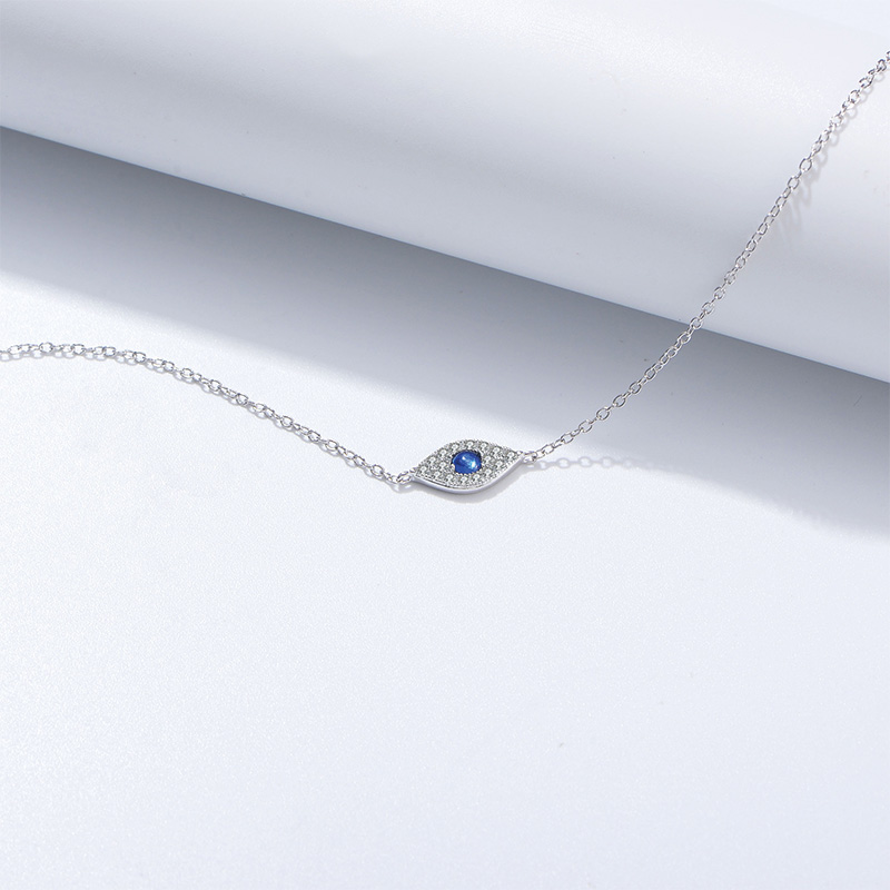 Shoeswoon Blue Crystal Evil Eye Dainty Adjustable Anklet