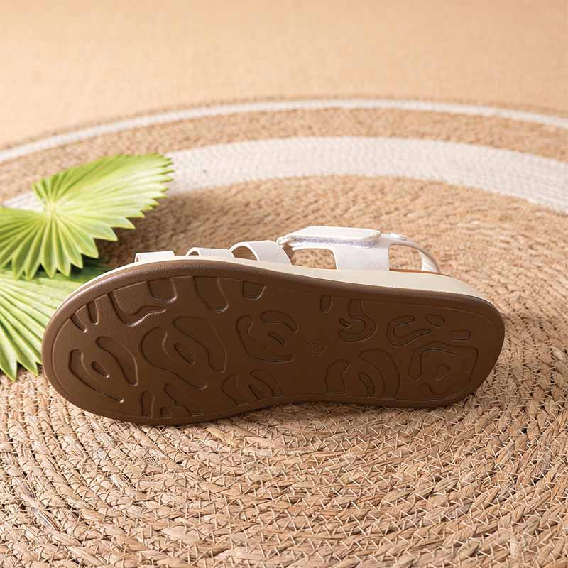 Shoeswoon Braided T-Strap Lightweight Comfort Flat Sandals