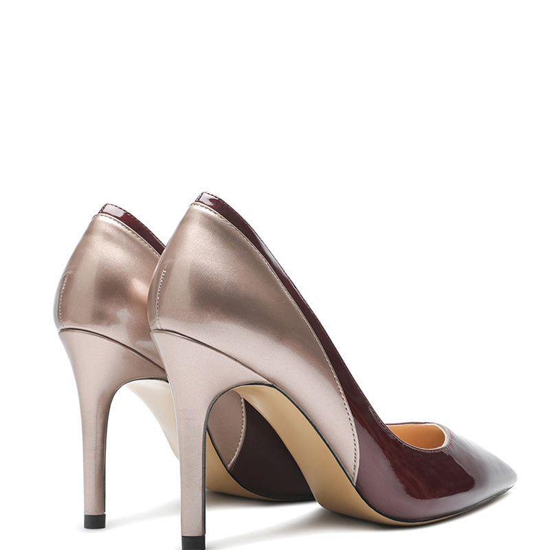 Shoeswoon Luxury Two-Tone Pointed Toe Stiletto High Heels