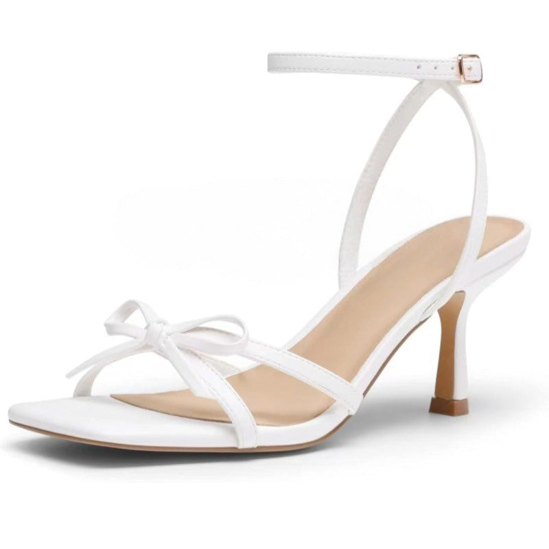 Shoeswoon Chic Adjustable Buckle Strappy Stiletto Heel Sandals