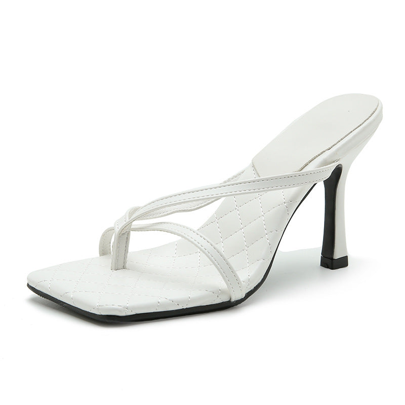 Shoeswoon Thong Strap Heeled Sandals