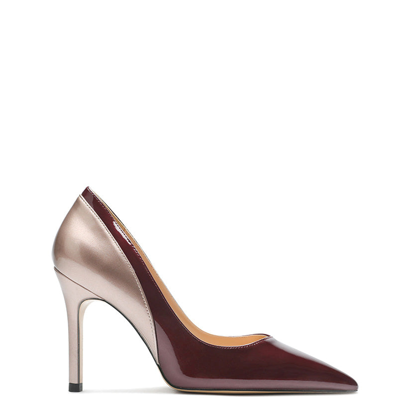 Shoeswoon Luxury Two-Tone Pointed Toe Stiletto High Heels