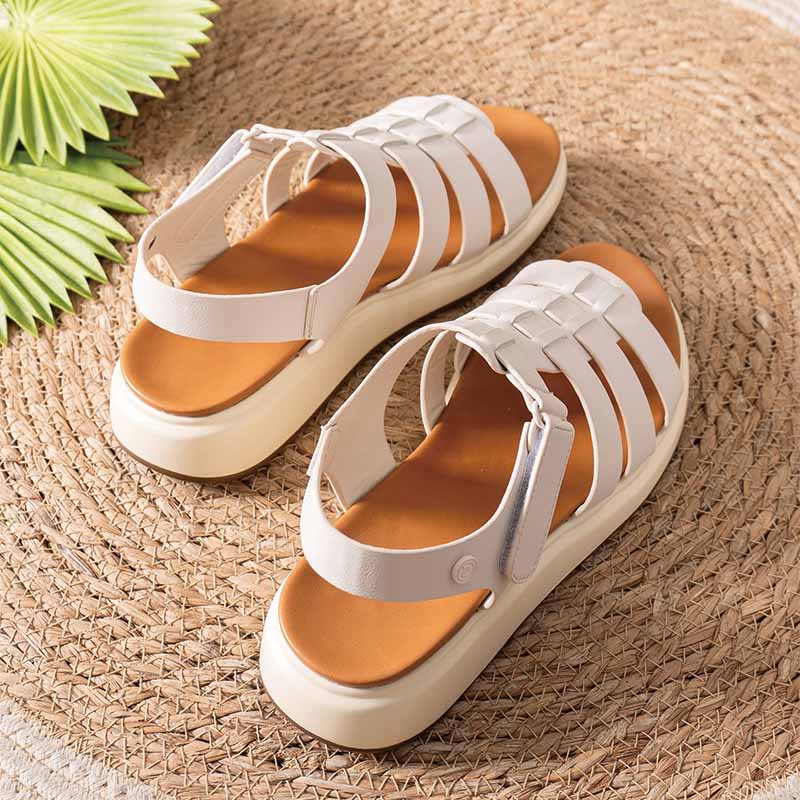 Shoeswoon Braided T-Strap Lightweight Comfort Flat Sandals