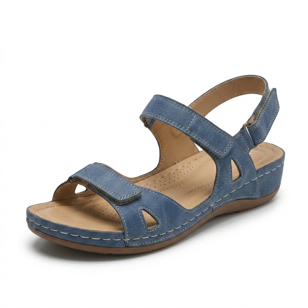 Shoeswoon Comfort Hook and Loop Strap Casual Flat Sandals