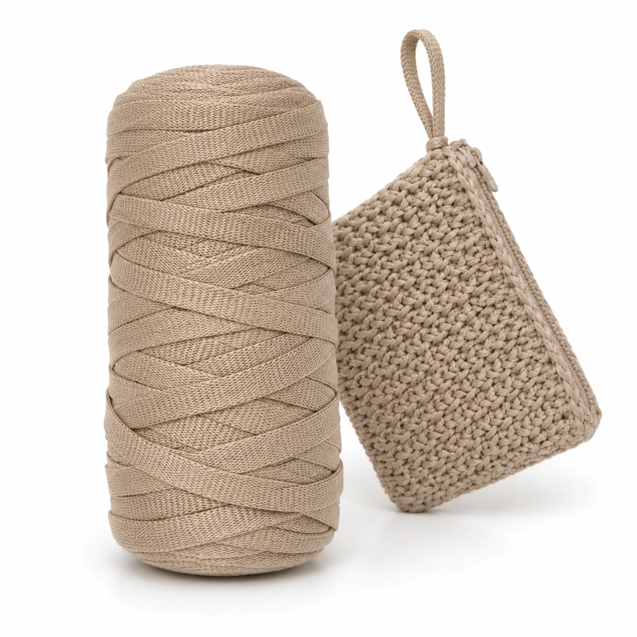Makramee Garn Beige Rolle-veronanest