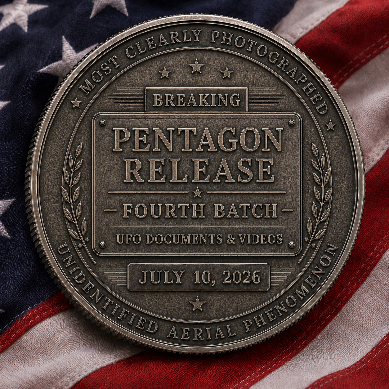 🛸 UFO Commemorative Coin – 2020 UFO Encounter Archive Coin – Inspired by the Most Clearly Captured Aerial Phenomenon
