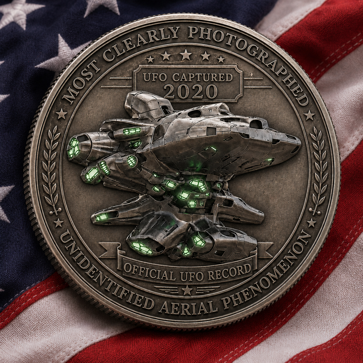 🛸 UFO Commemorative Coin – 2020 UFO Encounter Archive Coin – Inspired by the Most Clearly Captured Aerial Phenomenon