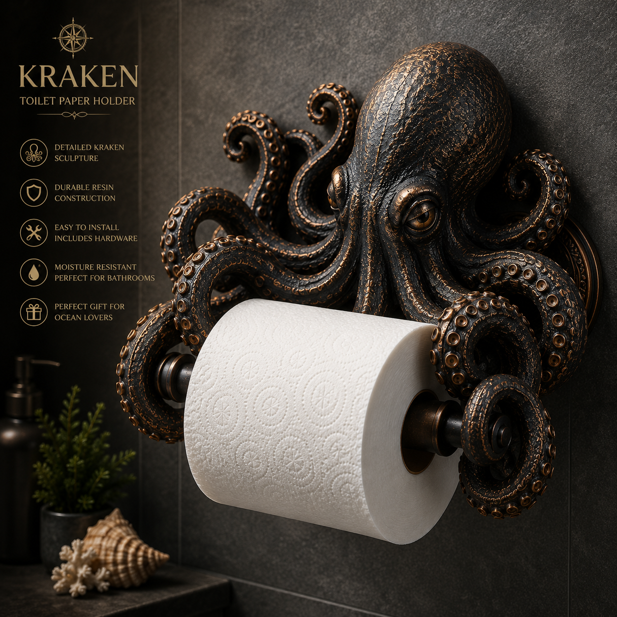 🌊 Ocean Guardians Toilet Paper Holder Series
