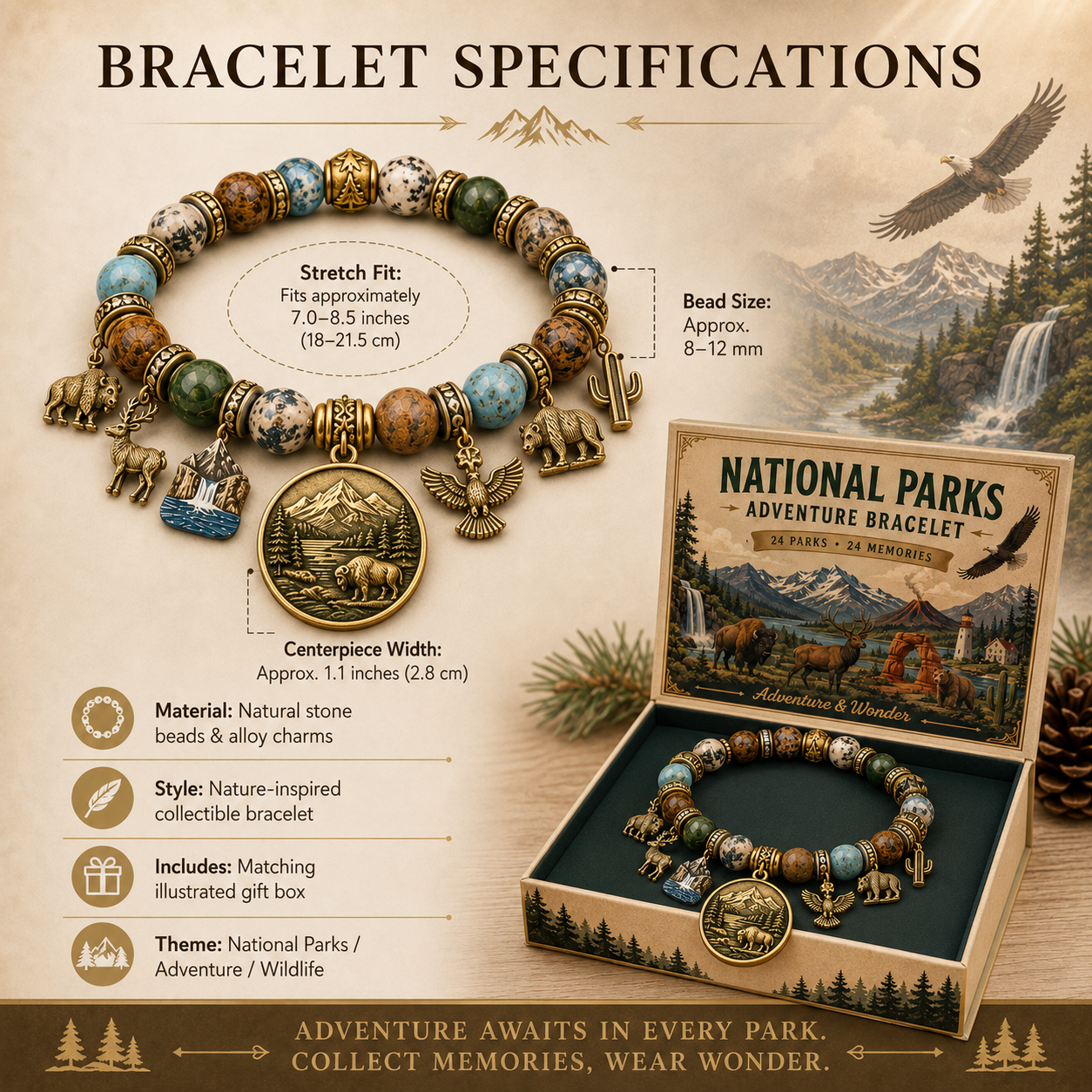 🎁Last Day Promo: 49% OFF 🏞️ -National Nature Park Faith Bracelet